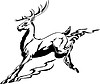 Vector clipart: deer flame