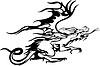 Vector clipart: dragon flame