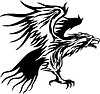 Vector clipart: eagle flame