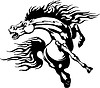 Vector clipart: horse flame