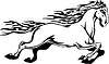 Vector clipart: horse flame