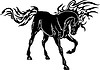 Vector clipart: horse flame