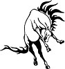 Vector clipart: horse flame