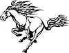 Vector clipart: horse flame