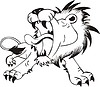 Vector clipart: lion tattoo