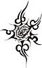 Vector clipart: tribal flower tattoo