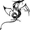 Vector clipart: dragon tattoo