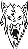 Vector clipart: wolf tattoo