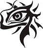 Vector clipart: tribal eye tattoo