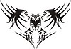 Vector clipart: symmetrical eagle tattoo