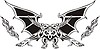 Vector clipart: symmetrical monster flame