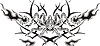 Vector clipart: symmetrical spider tattoo