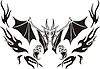 Vector clipart: symmetrical vampire flame