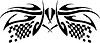 Vector clipart: symmetrical racing tattoo