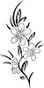 Vector clipart: flower tattoo