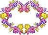 Vector clipart: color decorative wreath