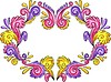 Vector clipart: color decorative wreath