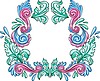 Vector clipart: color decorative wreath