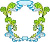 Декоративный венок (цветной) | Векторный клипарт