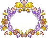 Vector clipart: color decorative wreath