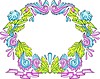 Vector clipart: color decorative wreath