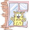 Vector clipart: humorous cat cartoon