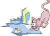 Vector clipart: humorous cat cartoon