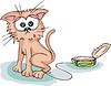 Vector clipart: humorous cat cartoon