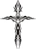 Vector clipart: tribal cross tattoo