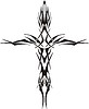 Vector clipart: tribal cross tattoo