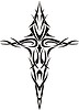 Vector clipart: tribal cross tattoo