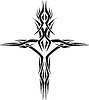 Vector clipart: tribal cross tattoo