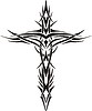 Vector clipart: tribal cross tattoo