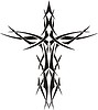 Vector clipart: tribal cross tattoo