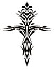 Vector clipart: tribal cross tattoo