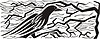 Vector clipart: ornamental crow pattern