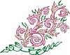 Vector clipart: floral pattern with ribbon