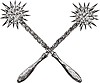 Vector clipart: crossed maces