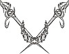 Vector clipart: crossed rapiers with wreath