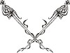 Vector clipart: crossed rapiers