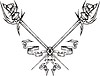 Vector clipart: crossed rapiers with ribbons