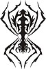 Vector clipart: symmetric spider tattoo