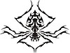 Vector clipart: symmetric spider tattoo