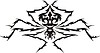 Vector clipart: symmetric spider tattoo