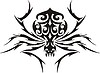 Vector clipart: symmetric spider tattoo