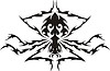 Vector clipart: symmetric spider tattoo