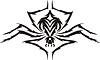 Vector clipart: symmetric spider tattoo
