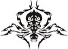 Vector clipart: symmetric spider tattoo