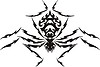 Vector clipart: symmetric spider tattoo