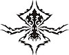 Vector clipart: symmetric spider tattoo